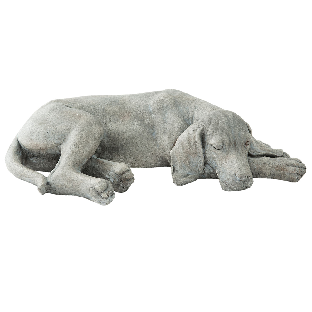 Deko Hund Grau 58x35x15 cm