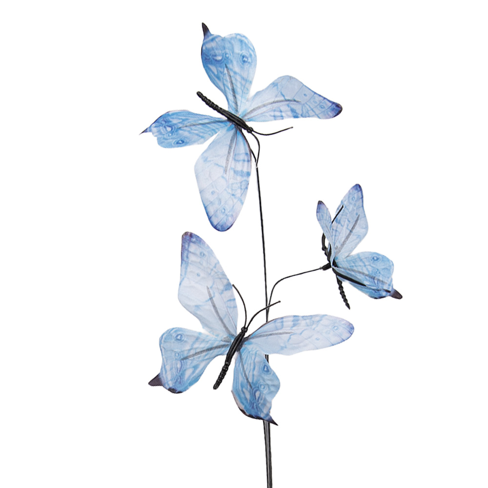 Decoratie tak met vlinders 10x10x65 cm