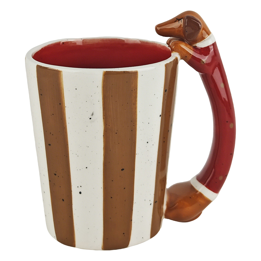 Becher Rot Braun 14x9x13 cm
