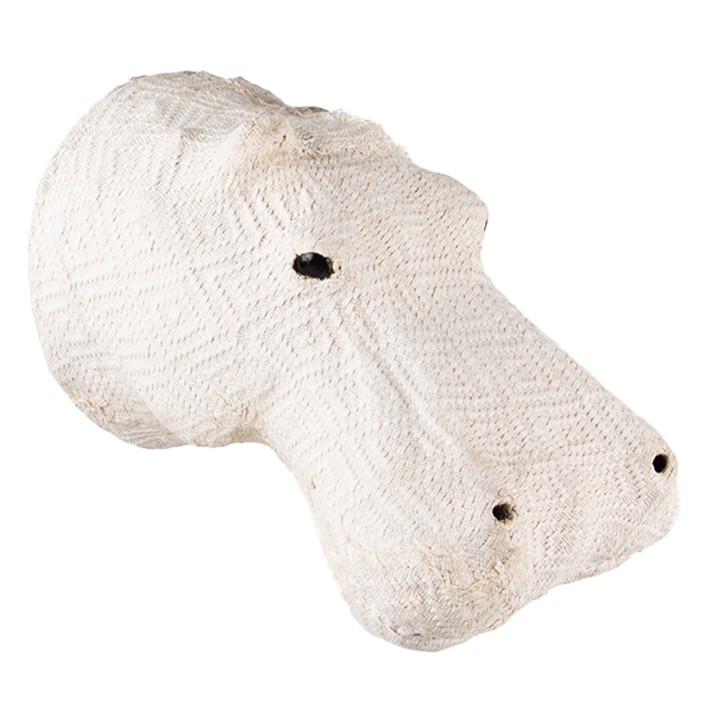 Wanddecoratie nijlpaard 13x20x15 cm