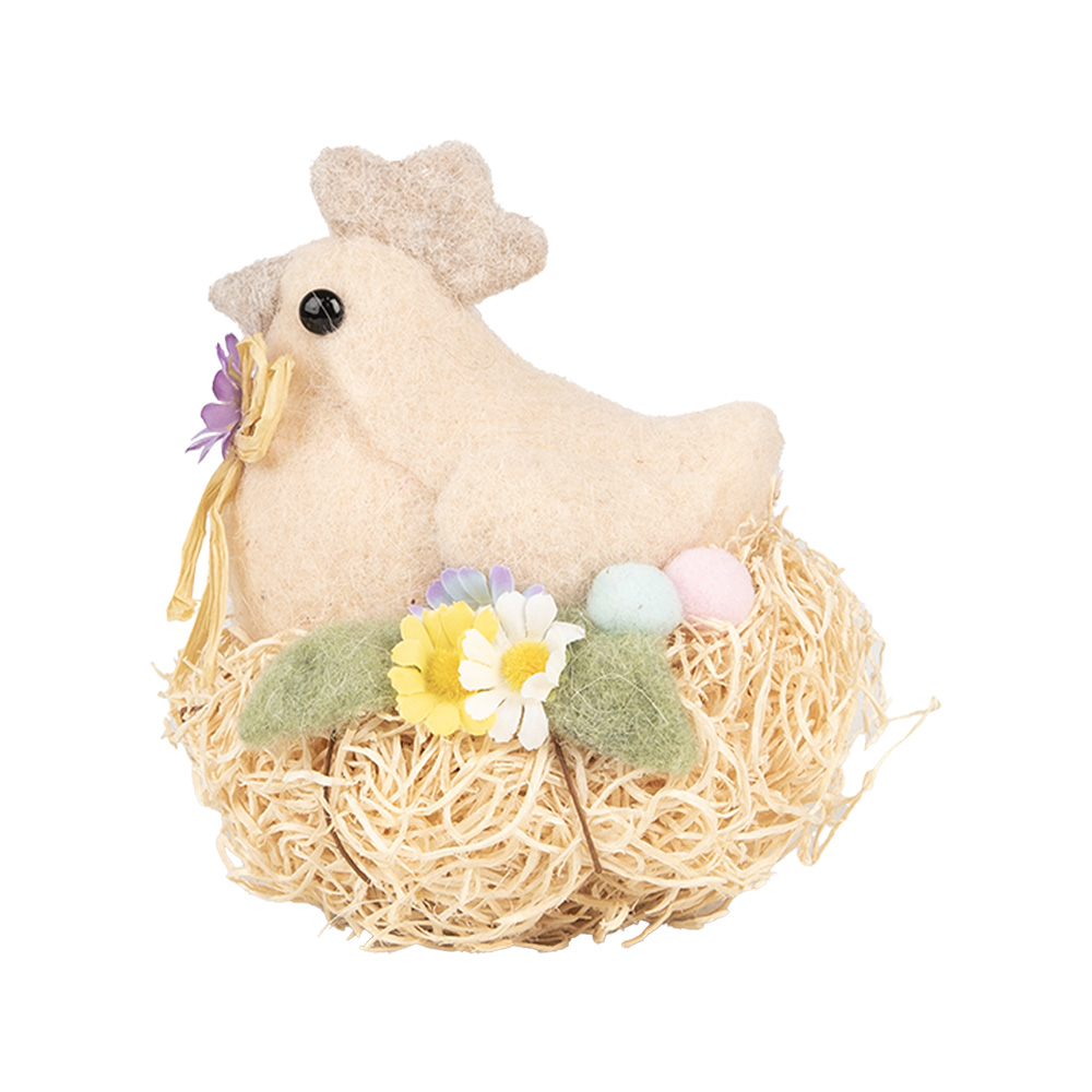 Decoratie kip 10x11x13 cm