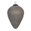 Christmas Bauble Grey Ø 17x26 cm