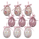 Decoratie hanger ei (set 9) Ø 5x8 cm