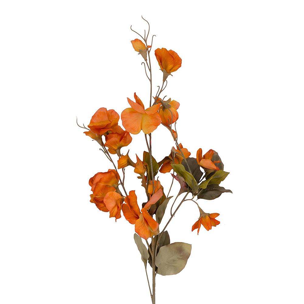 Decorative branch with flowers Orange 88 cm