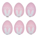 Clip with Egg (set 6) Pink White 3x1x5 cm