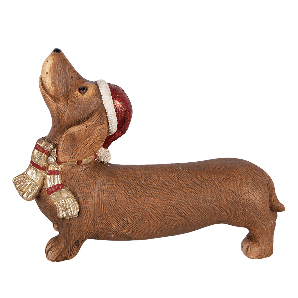 Decoratie hond 37x11x27 cm
