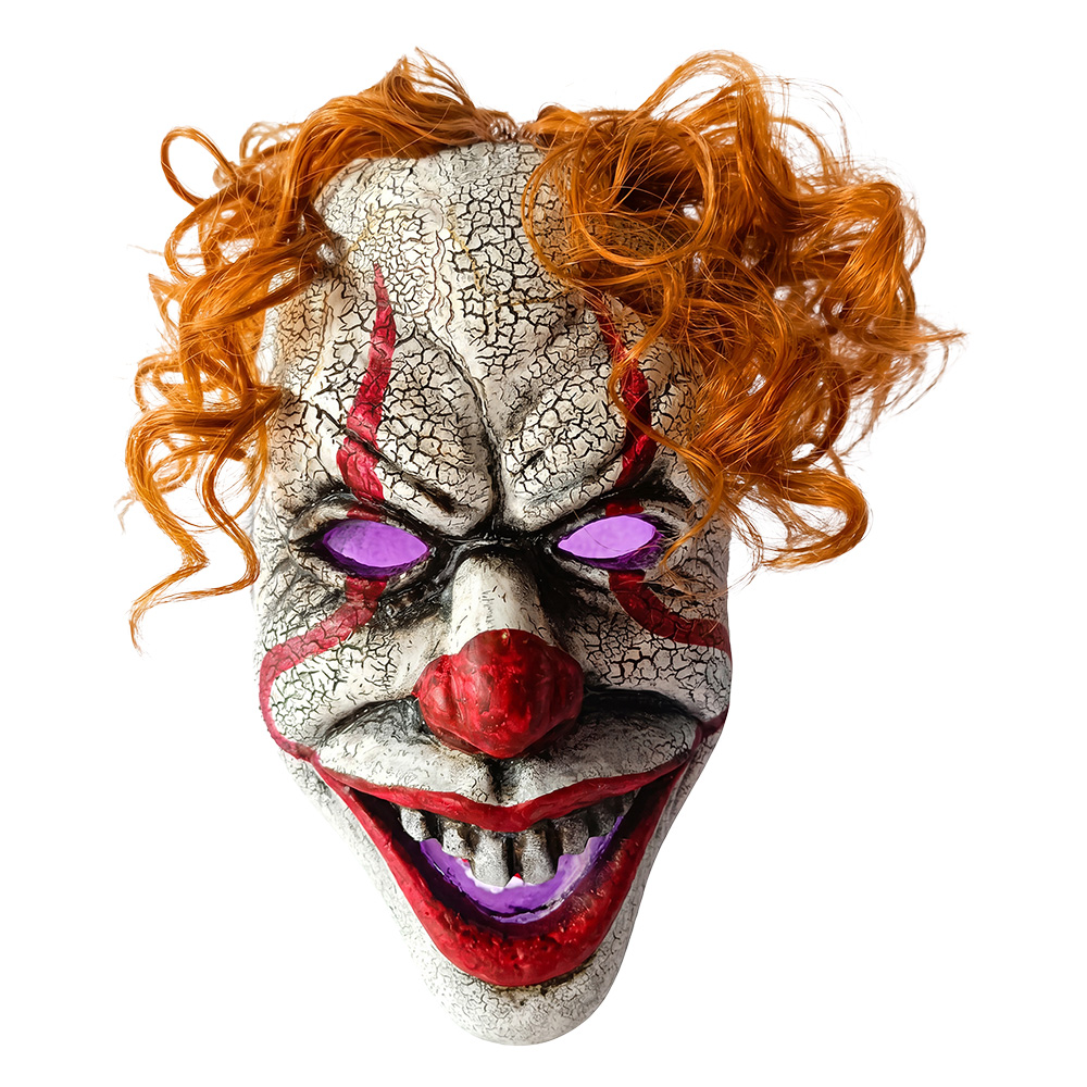 Decoration clown ghost head White 15x12x21 cm