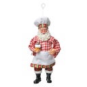 Christmas Decoration Hanger Santa Claus White Red 9x6x17 cm