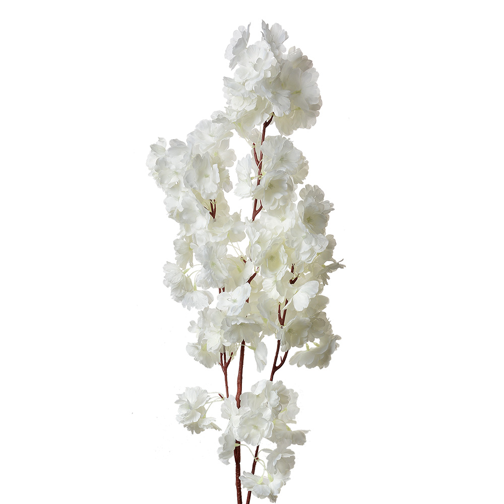 Decoratie tak met bloemen 24x8x100 cm