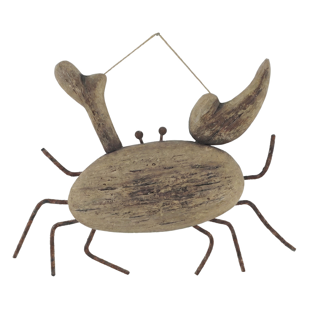 Wanddecoratie krab 28x4x36 cm