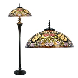 [5LL-5437] Vloerlamp Tiffany Ø 55x150 cm E27/max 3x60W