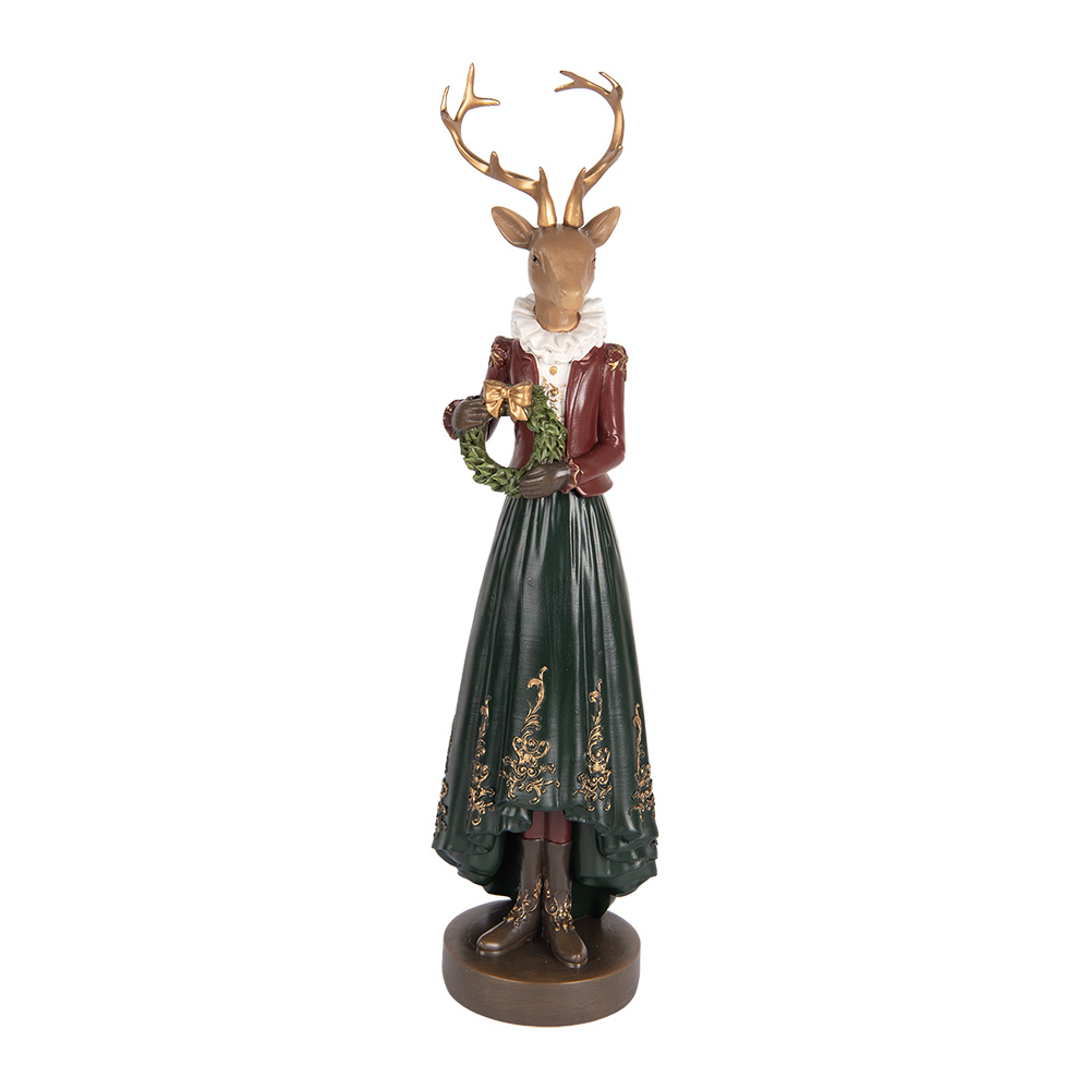 Decoratie hert 9x8x37 cm