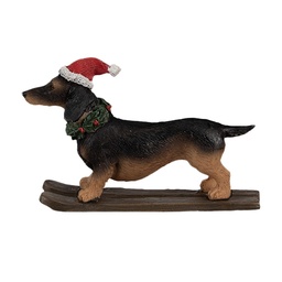 [6PR4173] Dekoration Statue Hund  Braun 10x3x7 cm