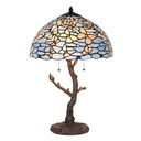 Lampada da tavolo Tiffany Blu Ø 40x60 cm E27/max 2x60W