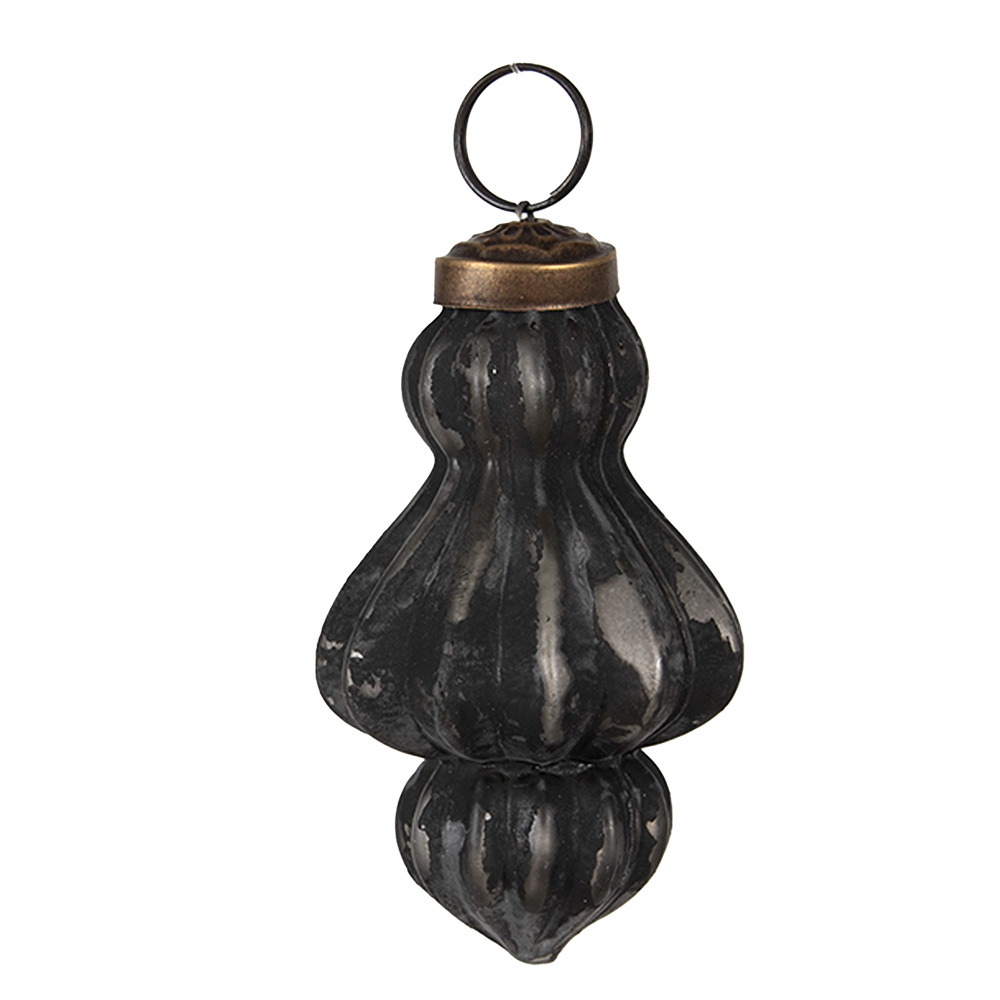Weihnachtskugel Schwarz Ø 5x8 cm