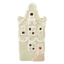 Decoration House Green White LED 11x9x22 cm