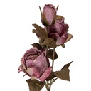 Decoratie tak met bloemen 12x12x70 cm