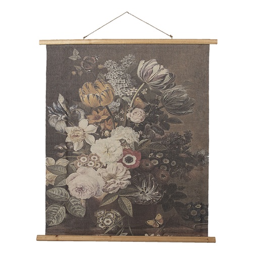 Wandkaart met bloemen 80x2x100 cm