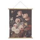 Wandkaart met bloemen 80x2x100 cm