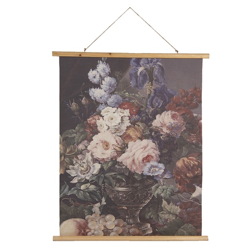 Wandkaart met bloemen 80x2x100 cm