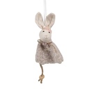 Decoratie hanger konijn 8x3x16 cm