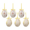 Decoratie hanger ei (set 6) Ø 7x10 cm