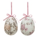 Decoratie hanger ei (set 2) Ø 9x12 cm