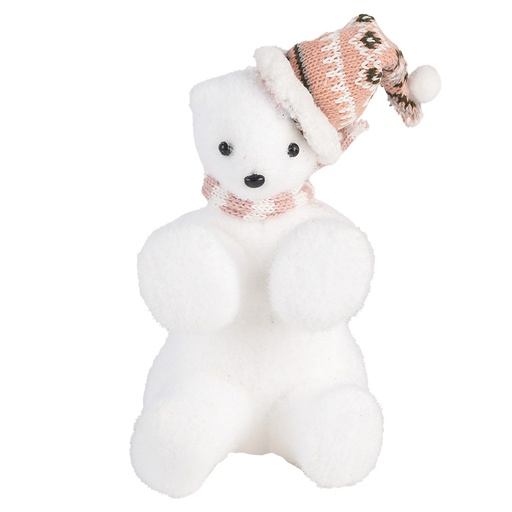 Decoratie ijsbeer 11x11x18 cm