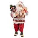 Decoratie kerstman 13x13x28 cm