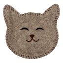 Vilten schaal kat 15x16x4 cm