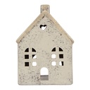 Waxinelichthouder huisje 11x7x16 cm