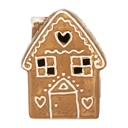 Decoratie huisje met LED 8x6x11 cm