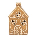 Decoratie huisje met LED 7x6x12 cm