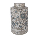 Decoratie pot met deksel Ø 18x30 cm