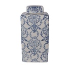 Decoratie pot met deksel 15x15x31 cm