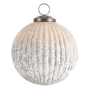 Palla di natale Bianco, Grigio Ø 9x9 cm