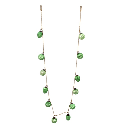 Decoratie slinger kerstballen 190x5x8 cm