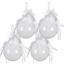 Kerstbal Ø 8x8 cm (set van 4)