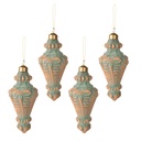 Kerstbal Ø 6x14 cm (set van 4)