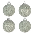 Kerstbal Ø 8x8 cm (set van 4)