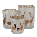 Waxinelichthouder (3) Ø 7x8 / Ø 9x10 / Ø 10x12 cm