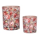 Waxinelichthouder (2) Ø 7x8 / 10x13 cm