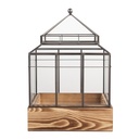 Decoratie kweekkasje 21x21x32 cm