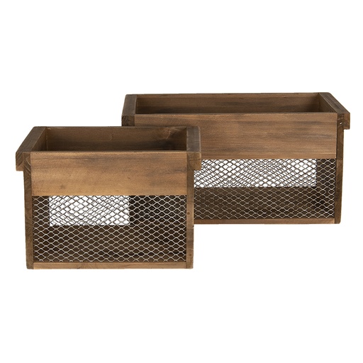 Opberg kistje (2) 32x19x16 / 23x16x15 cm