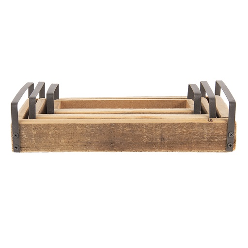 Decoratief dienblad (set van 3) 35x20x5/30x15x5/25x10x5 cm