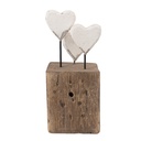 Decoratie hartjes 7x6x15 cm
