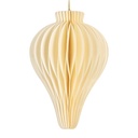 Papieren kerstbal Ø 8x10 cm