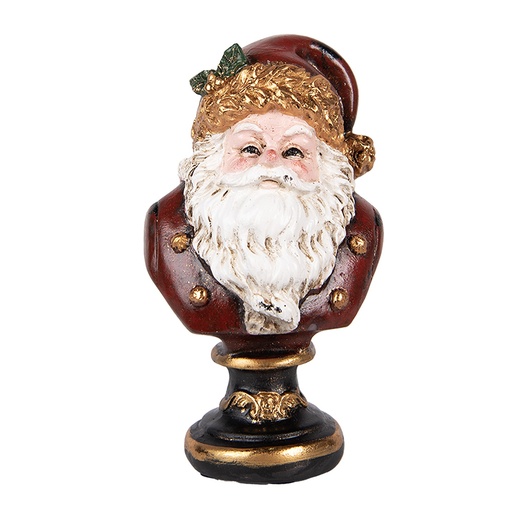 Decoratie buste kerstman 9x8x15 cm