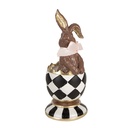 Decoratie konijn in ei 8x7x19 cm