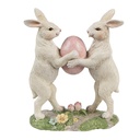 Decoratie konijnen 11x5x13 cm